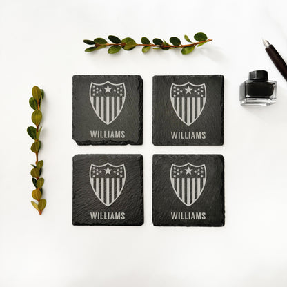 US Army Adjutant General Corps slate coasters