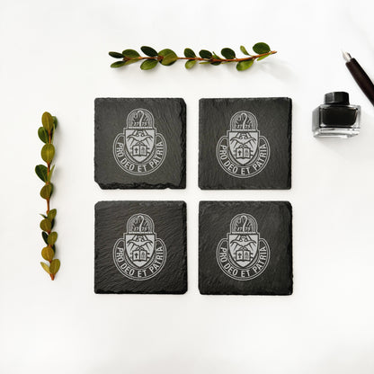 US Army Chaplain Corps slate coasters, custom Chaplain Corps coasters