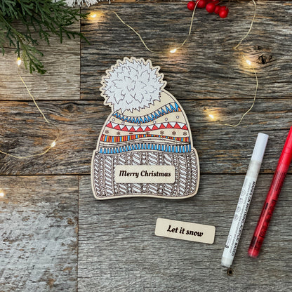 Customizable Winter Hat Gift Card/Money Holder and Christmas Ornament