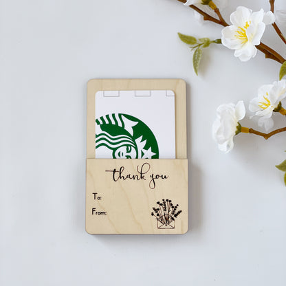 Teacher Appreciation ‘Thank You’ Gift Card Holder for Her, end of year, gift for teacher