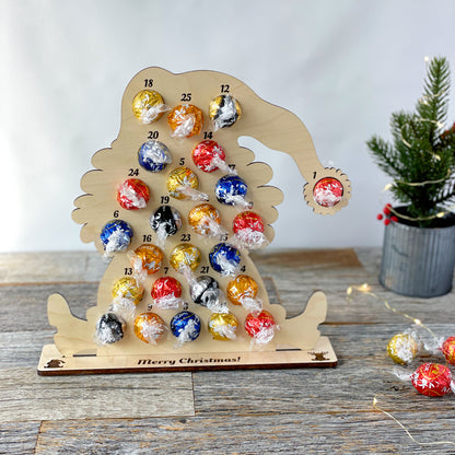 Countdown to Christmas with Santa and Lindt chocolate, laser cut file, digital download