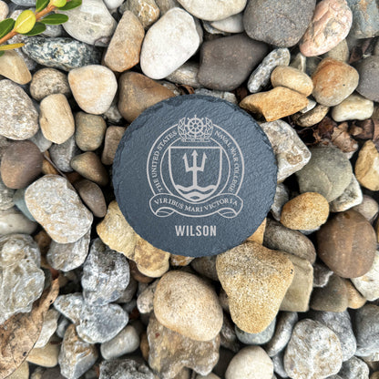 Naval War College coasters, custom Naval War College slate coasters