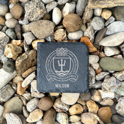 Naval War College coasters, custom Naval War College slate coasters