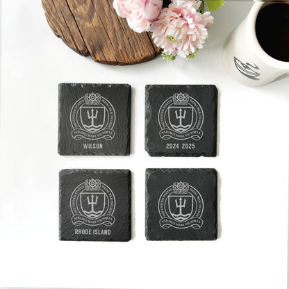 Naval War College coasters, custom Naval War College slate coasters