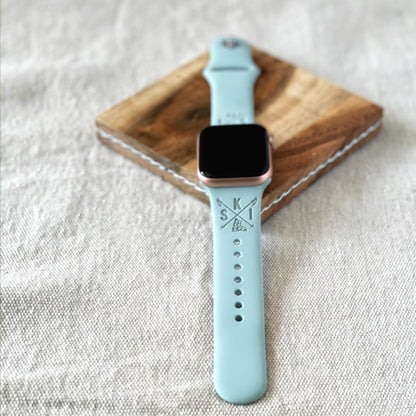 Custom engraved SKI Apple Watch band