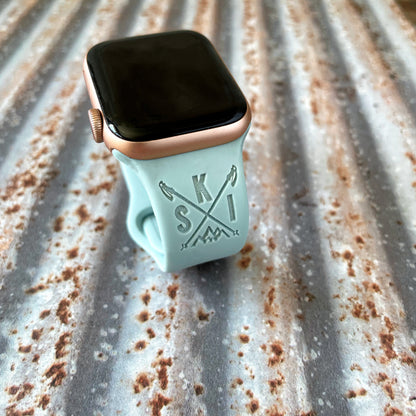 Custom engraved SKI Apple Watch band