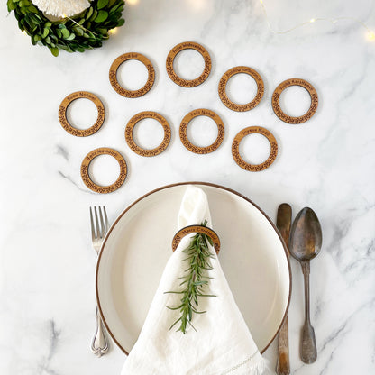 Laser cut file Christmas napkin rings, Merry Christmas, Instant download