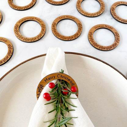 Lovely Christmas napkin rings with a fun twist