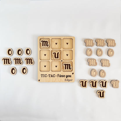 Laser cut file, Tic Tac I love you Mom, Mum, Glowforge ready, Instant Digital Download