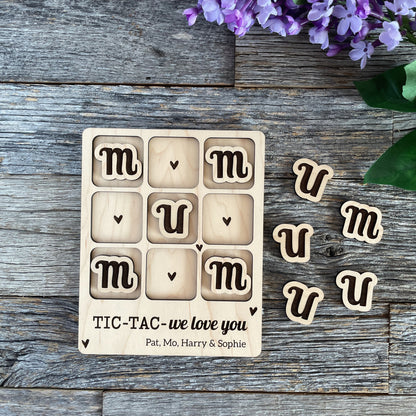 Laser cut file, custom Tic Tac We love you Mom, Mum, Glowforge ready, Instant Digital Download