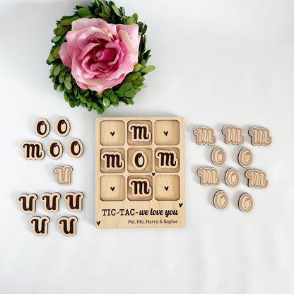 Laser cut file, custom Tic Tac We love you Mom, Mum, Glowforge ready, Instant Digital Download