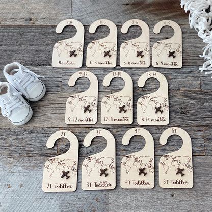 Baby closet dividers, laser engraved nursery clothes dividers