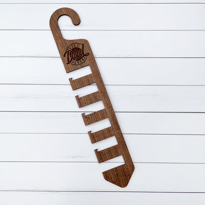 Custom engraved wood tie hanger, unique Gifts for Guys, Best Dad, Father's day