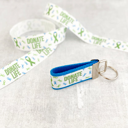 Donate Life Organ donation awareness key fob, Donate Life key chain, exclusive design