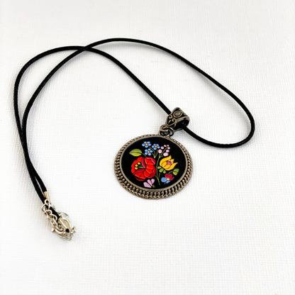 Traditional Hungarian style necklace BLACK