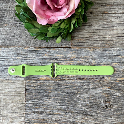 Custom engraved Apple Watch band for Heart Transplant Recipients