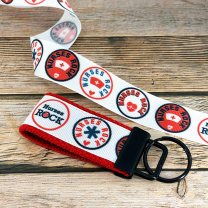 Nurses Rock key fob , Gift for Nurses, Nurse key fob, key chain for medical personnel, Nurses Rock, exclusive design, nursing students - Bloom And Anchor