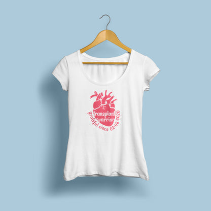 Transplant Warrior, personalize with date, Heart Transplant, Organ Donation, Organ Recipient heat transfer, iron-on, t shirt iron on